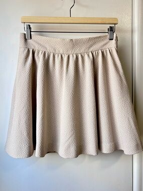 b + ab Textured Full Mini Skirt Bone